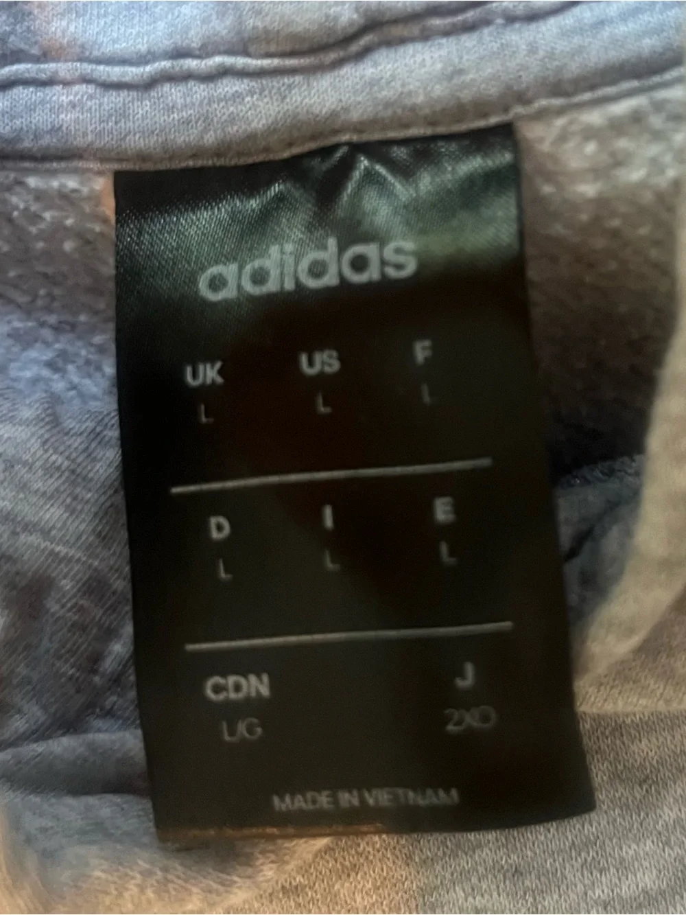 adidas Light Gray Hoodie with Black Tag Accent